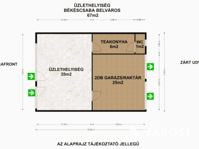 Kiadó belvárosi üzlethelyiség - garázs lehetőséggel
